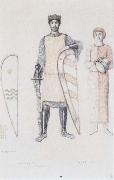 Fernand Khnopff Costume Drawing for Le Roi Arthus Mordred Lancelot and Lyonnel china oil painting artist